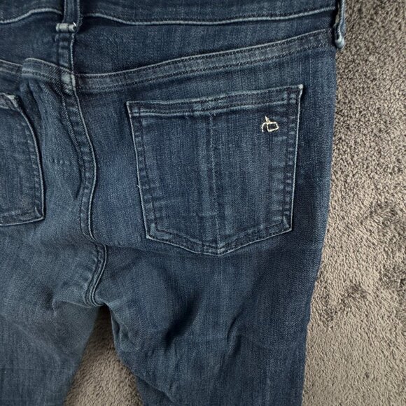 Rag & Bone Skinny Jeans Dark Wash Size 27 Blue Denim Pants Ladies Stretch 30x29 - Picture 15 of 16